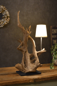 流木オブジェランプ