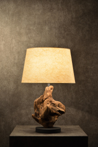 流木と和紙のランプ