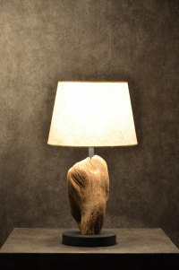 流木と和紙のランプ