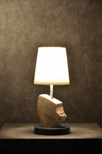 流木と和紙のランプ