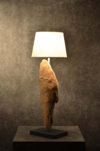 流木と和紙のランプ