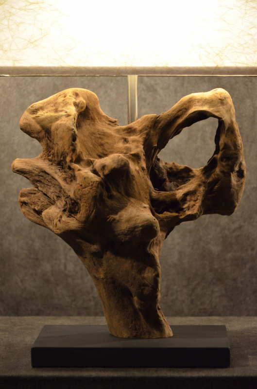 流木と和紙のランプ