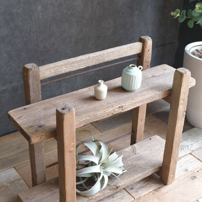 流木の2段シェルフ 棚 ラック 流木No1563_2段棚(送料込み)